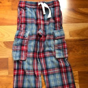 Mini Boden tartans flannel cargo pants